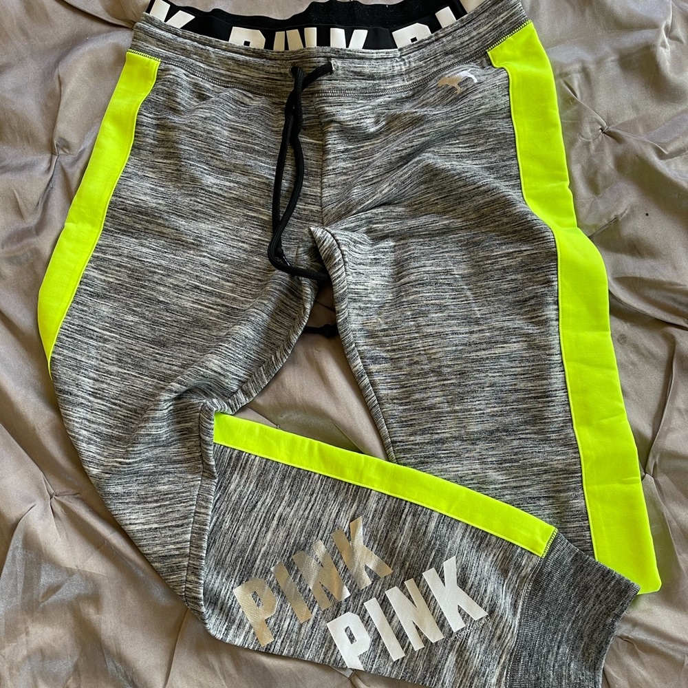 PINK gray sweatpants